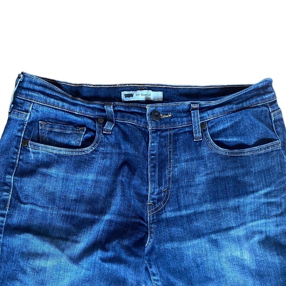 Levis 515 women’s blue midrise boot cut jeans 30/30 - Picture 4 of 5